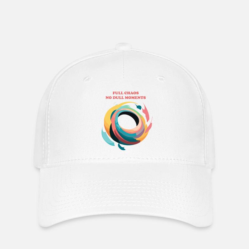Abstrakte Spirale des Chaos - Flexfit Cap - Weiß