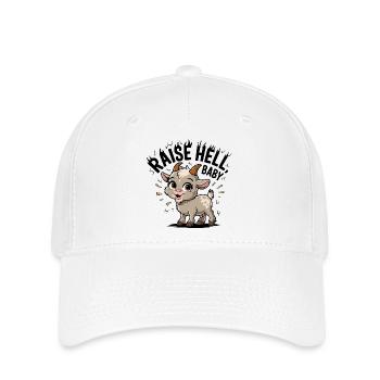 Motif de bébé chèvre câlin. - Casquette Flexfit - blanc - Devant