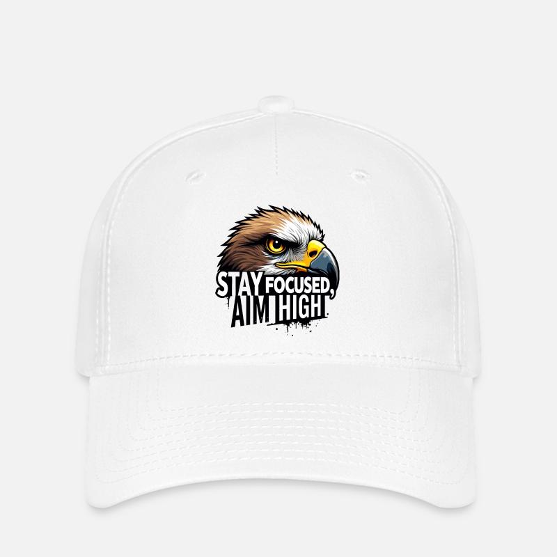 Eagle Focus Motivational Design - Flexfit Cap - white