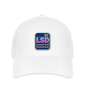 Neon Psychedelisch Acid Retro - Flexfit Cap - Weiß - Vorne