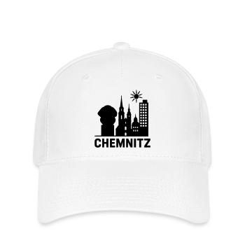 chemnitz wahrzeichen silhouette - Flexfit Cap - Weiß - Vorne