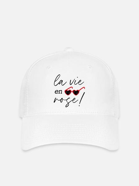 "La vie en rose" - Flexfit Cap - Weiß