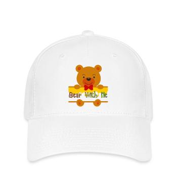 Bear With Me Cute Teddy Design - Casquette Flexfit - blanc - Devant