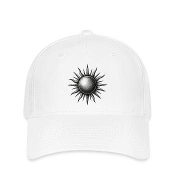 Vintage Sun Star Engraving - Flexfit Cap - white - Front