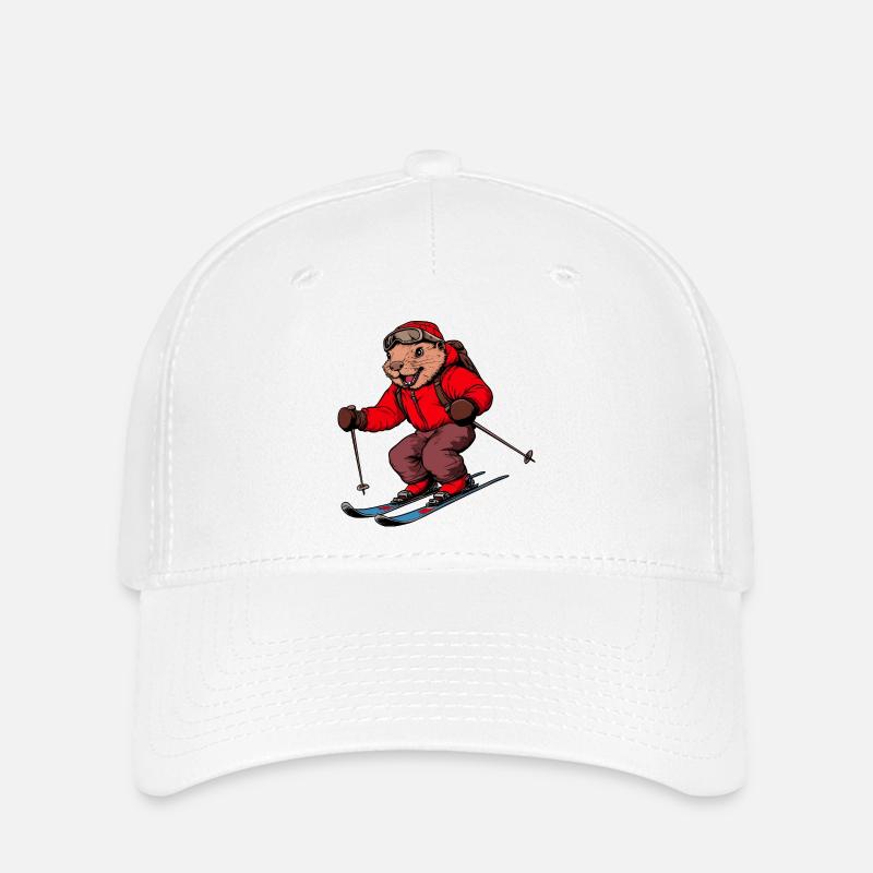 Beaver Skis - Flexfit Cap - white