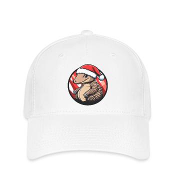 Gürteltier mit Santa-Hut - Flexfit Cap - Weiß - Vorne