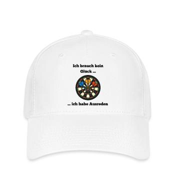 Buntes Dartboard Motiv - Flexfit Cap - Weiß - Vorne