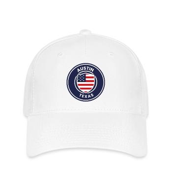 Austin Texas Shield - Flexfit Cap - Weiß - Vorne