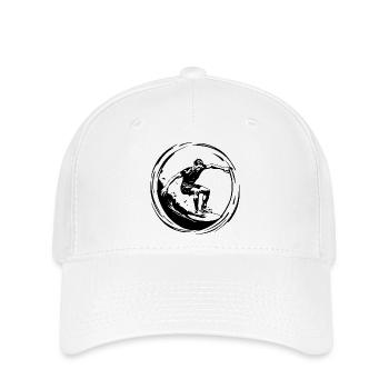 Surfer Man Silhouette - Flexfit Cap - white - Front