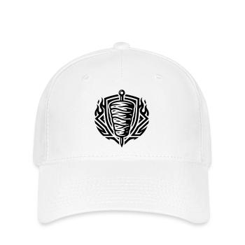 Symbole de brochette Doner Kebab - Casquette Flexfit - blanc - Devant