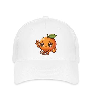 Fruit de l’été de la paix Orange orange Tangerine - Casquette Flexfit - blanc - Devant