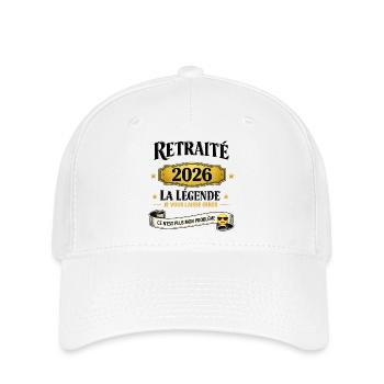 Retraité 2026 – La Légende. - Casquette Flexfit - blanc - Devant