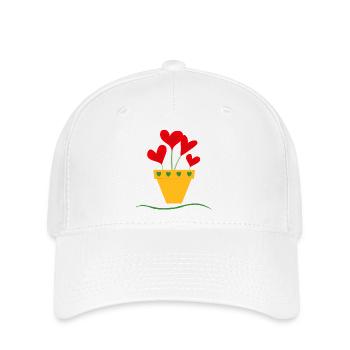 Pot d’amour - Casquette Flexfit - blanc - Devant