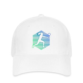 Les joueurs de baseball et le poing s’accordent ensemble - Casquette Flexfit - blanc - Devant