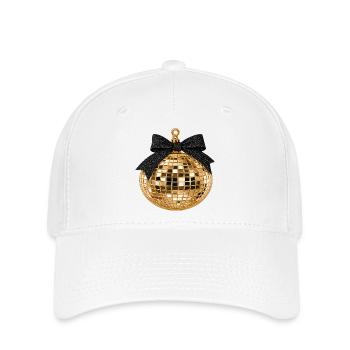 Boule disco avec arc - Casquette Flexfit - blanc - Devant
