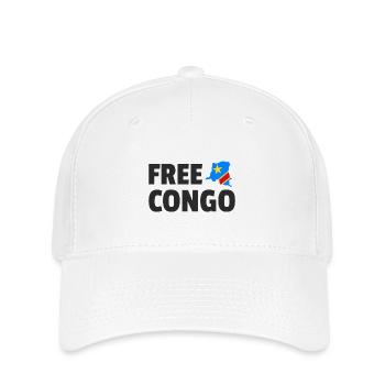 Congo libre : Soutenez la liberté congolaise - Casquette Flexfit - blanc - Devant
