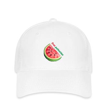Conception de pastèque, Art gratuit de la Palestine - Casquette Flexfit - blanc - Devant