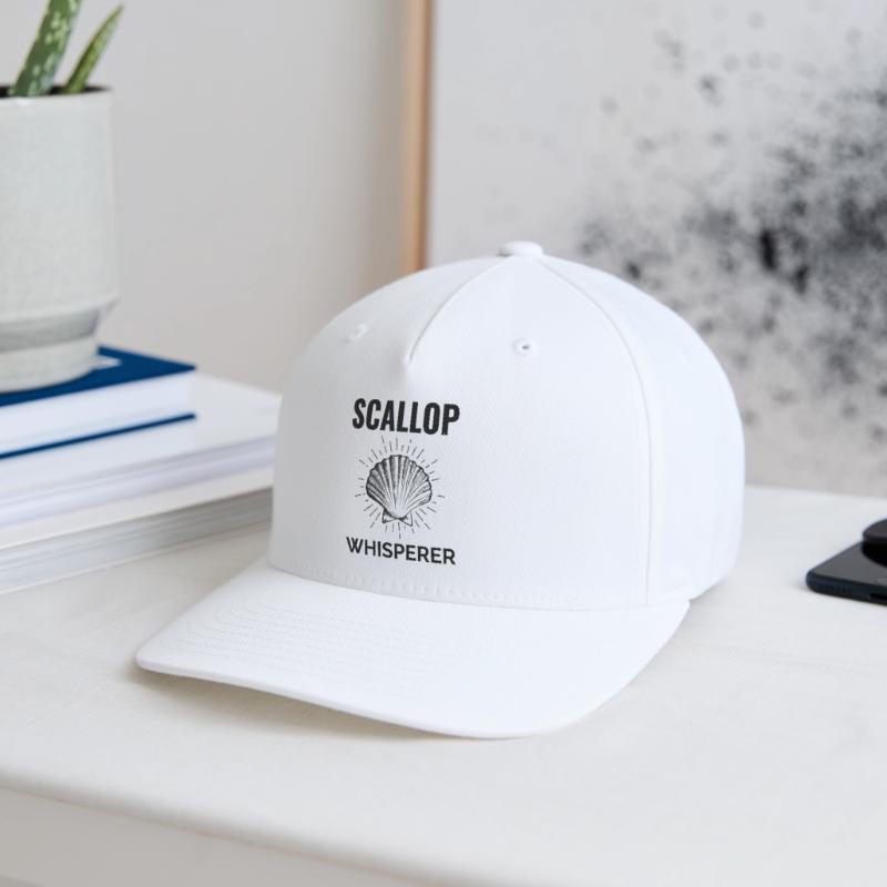 Scallop Seashells Collector Beachcomber Shellfish Flexfit Cap