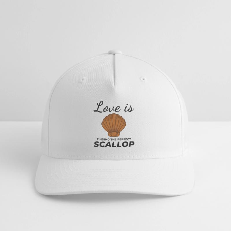 Scallop Seashells Collector Beachcomber Shellfish Flexfit Cap