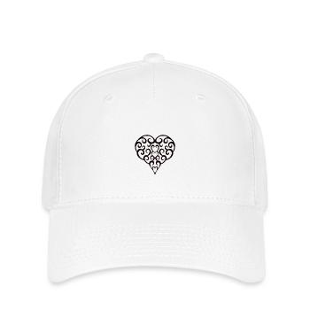 Tribal Heart 2 Black - Flexfit Cap - white - Front