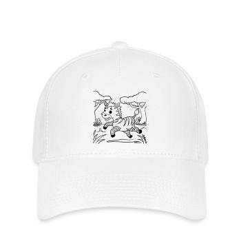 Zebra 🦓 coloring page for creative development - Flexfit Cap - white - Front