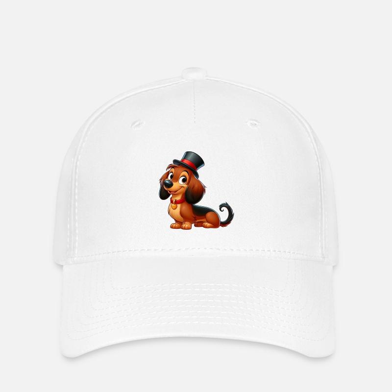 Dachshund 6 - Flexfit Cap - white
