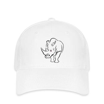 RHINO - Flexfit Cap - Weiß - Vorne
