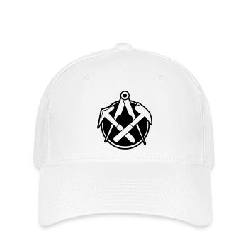 Dachdecker Logo, Zunftlogo - Flexfit Cap - Weiß - Vorne