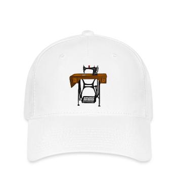 Machine à coudre - Casquette Flexfit - blanc - Devant