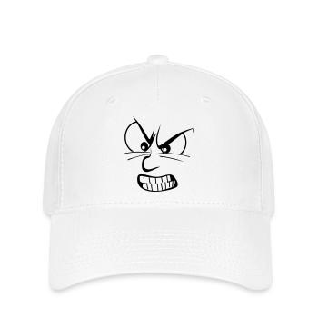Wut / wütend / Zorn / furious - Flexfit Cap - Weiß - Vorne