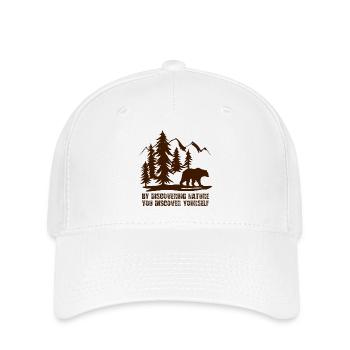En découvrant la nature, vous vous découvrez vous-même - Casquette Flexfit - blanc - Devant