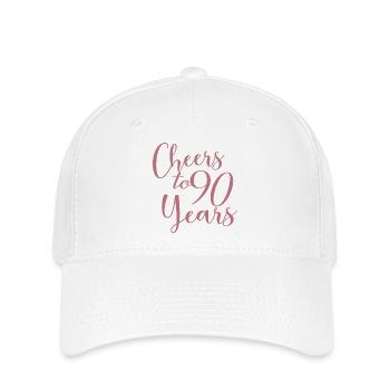 Prost auf 90 Jahre 90. Geburtstag - Flexfit Cap - Weiß - Vorne