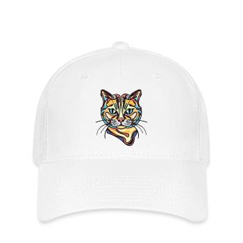 Colorful Cat - Flexfit Cap - white - Front