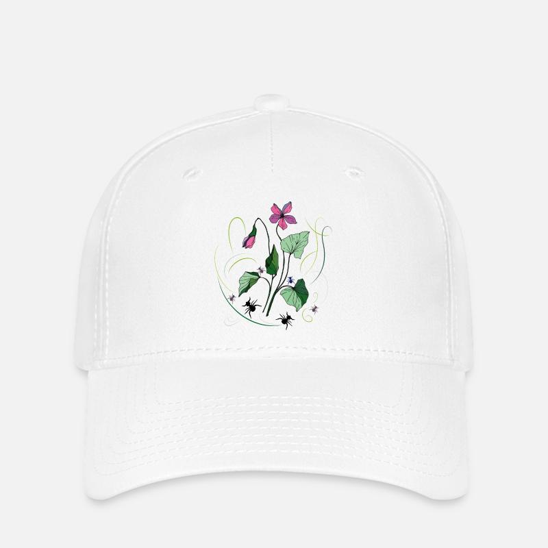 Blume mit Ameisen - Flexfit Cap - Weiß