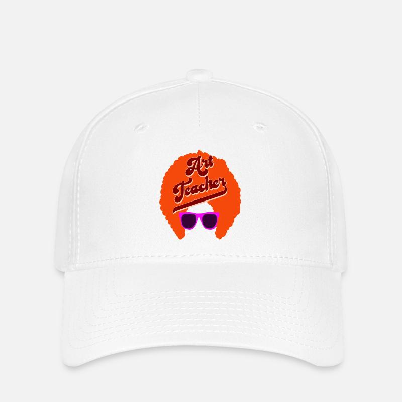 PROFESSEUR D’ART RÉTRO GROOVY - Casquette Flexfit - blanc