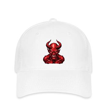 Teufel / Hölle / Horror / teuflisch / böse - Flexfit Cap - Weiß - Vorne