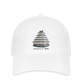Shimabara Castle, Japan, Beautiful Places Drawing - Flexfit Cap - white - Front