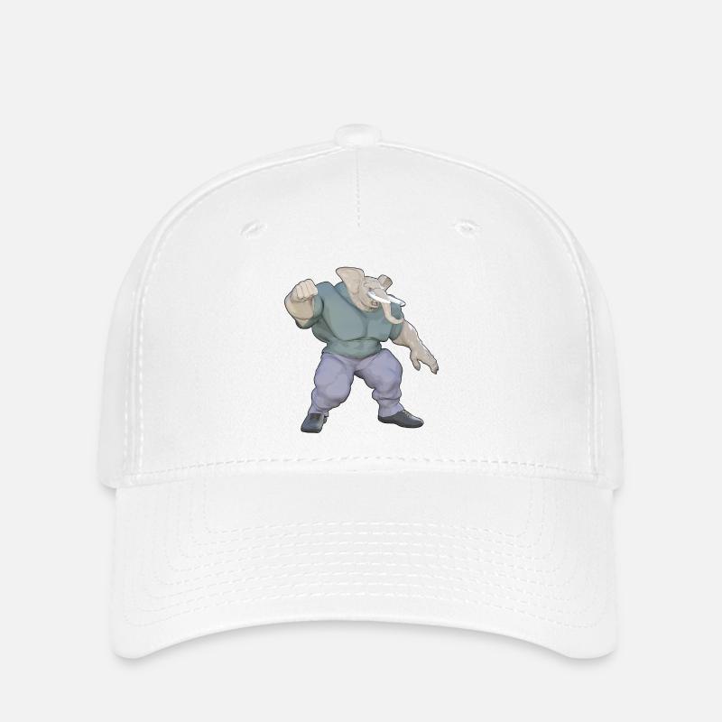 Der menschliche Elefant - Flexfit Cap - Weiß