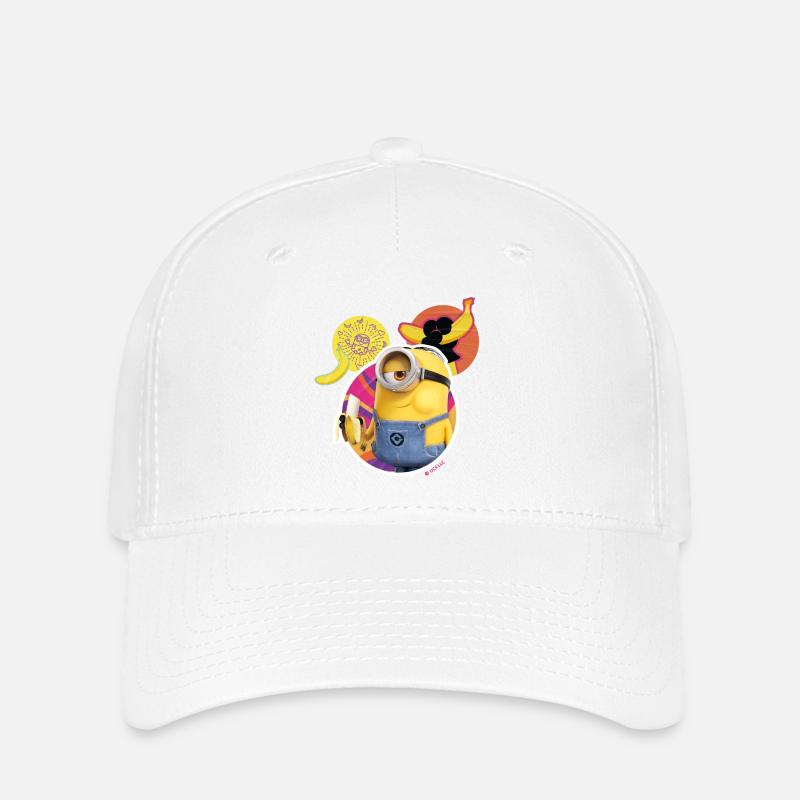 Minions Stuart con Banana - Flexfit Cap - bianco