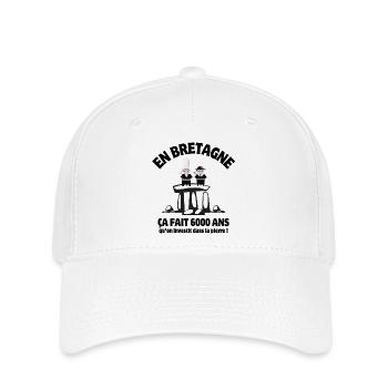 Bretagne, Bretagne humour, Breizh - Casquette Flexfit - blanc - Devant