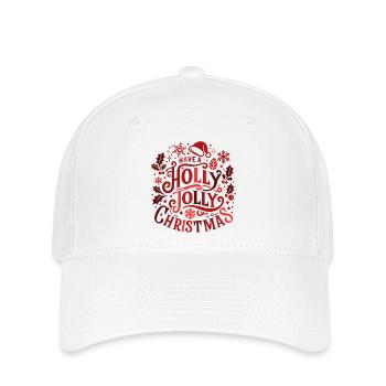 Holly Jolly Christmas Motif - Flexfit Cap - Weiß - Vorne