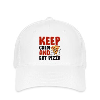 Verspielte Pizza Küche Illustration - Flexfit Cap - Weiß - Vorne