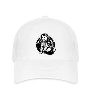 Chat astronaute - Casquette Flexfit - blanc - Devant