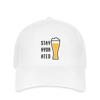 Stay Hydrated Weizenbier Weißbier Bier Party - Flexfit Cap - Weiß - Vorne