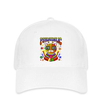 PSYCATDELIC - Flexfit Cap - white - Front