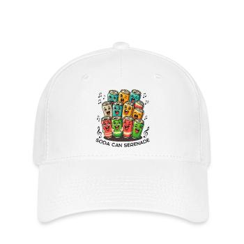 canettes de soda de dessin animé avec des visages sérénade - Casquette Flexfit - blanc - Devant