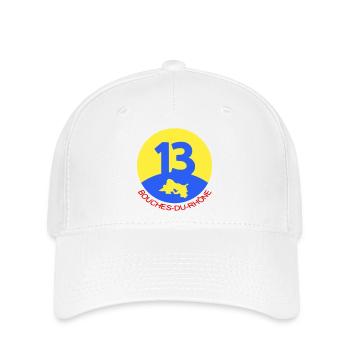 13 Bouches-du-Rhône - Flexfit Cap - Weiß - Vorne