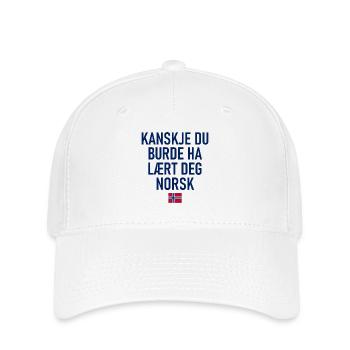 Kanskje Du Burde Ha Laert Deg Norsk - Norway Norge - Flexfit Cap - white - Front