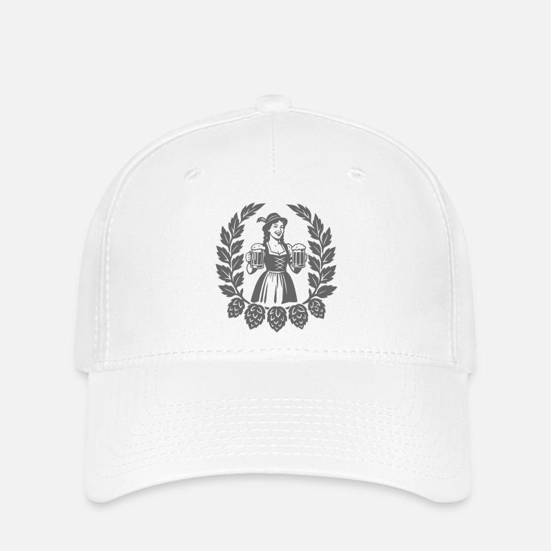 Bier Mädchen - Flexfit Cap - Weiß