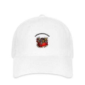 Dessin animé de la boîte à outils à fenêtres manuelles - Casquette Flexfit - blanc - Devant